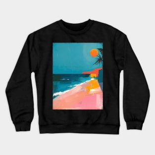 peach fuzz beach summer time serenity Crewneck Sweatshirt